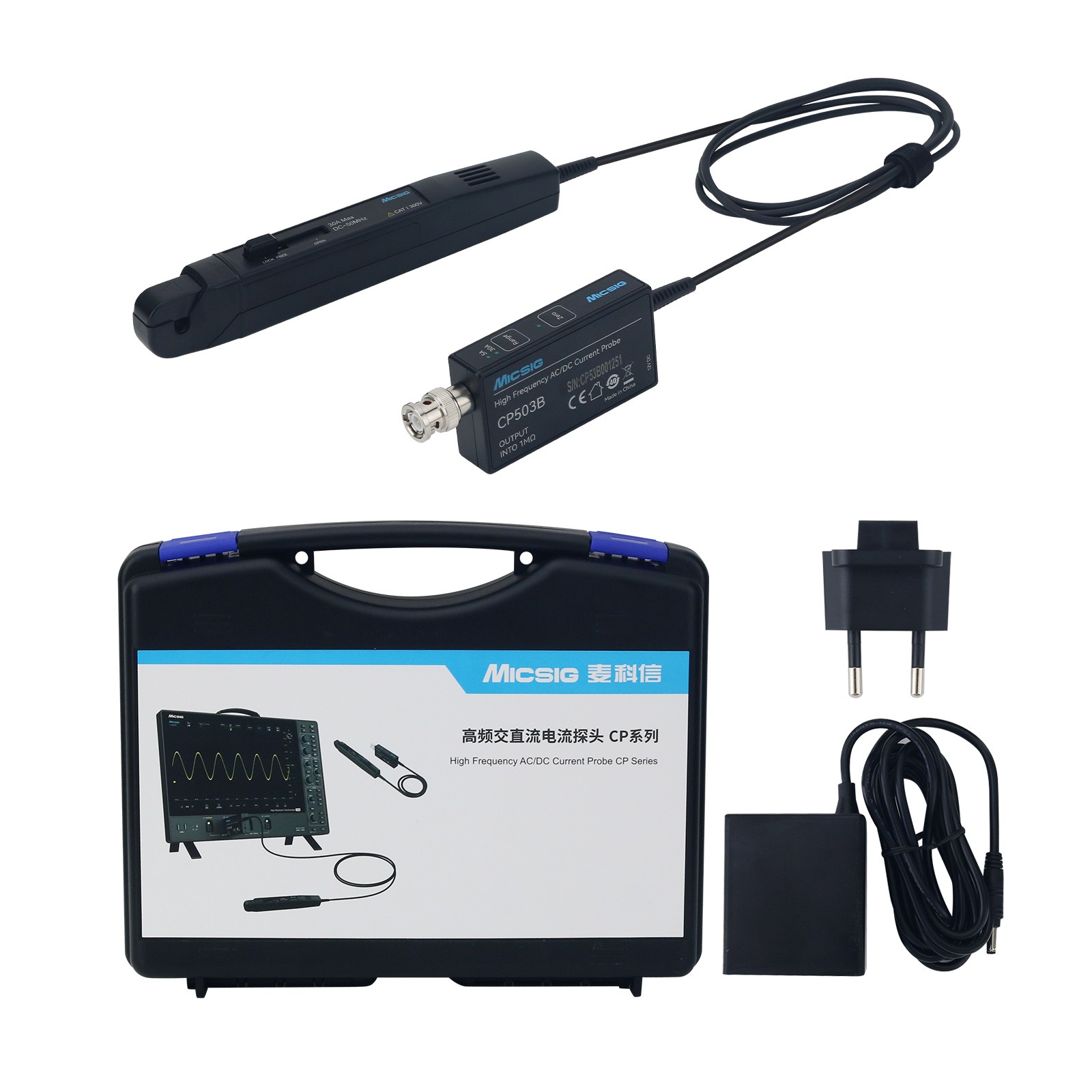 Current Probe Ac Dc 50Mhz Oscilloscope - Micsig CP503B 50MHz 5A/30A ثنائي المدى