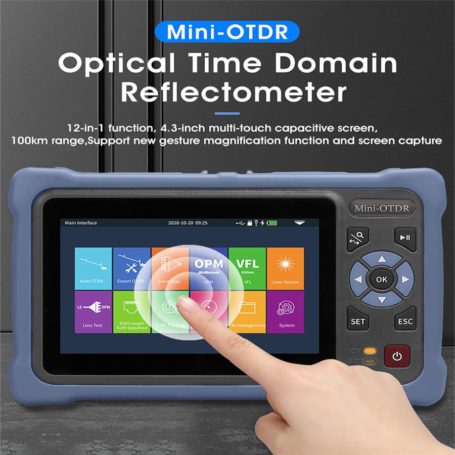Optical Time Domain Reflectometer Otdr 1310 1550Nm - 4.3 بوصة تعمل باللمس MINI OTDR