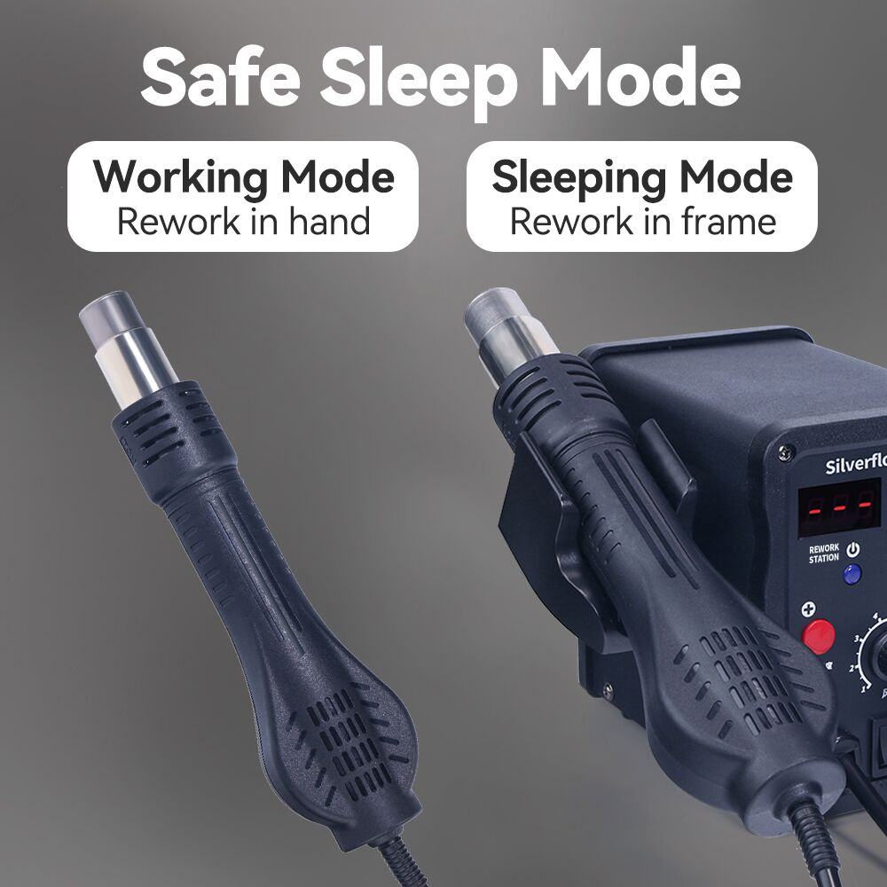 محطة لحام Silverflo 8586D 2 في - مراجعة Smd Rework Station Hot Air Soldering 2 In 1 وسعره