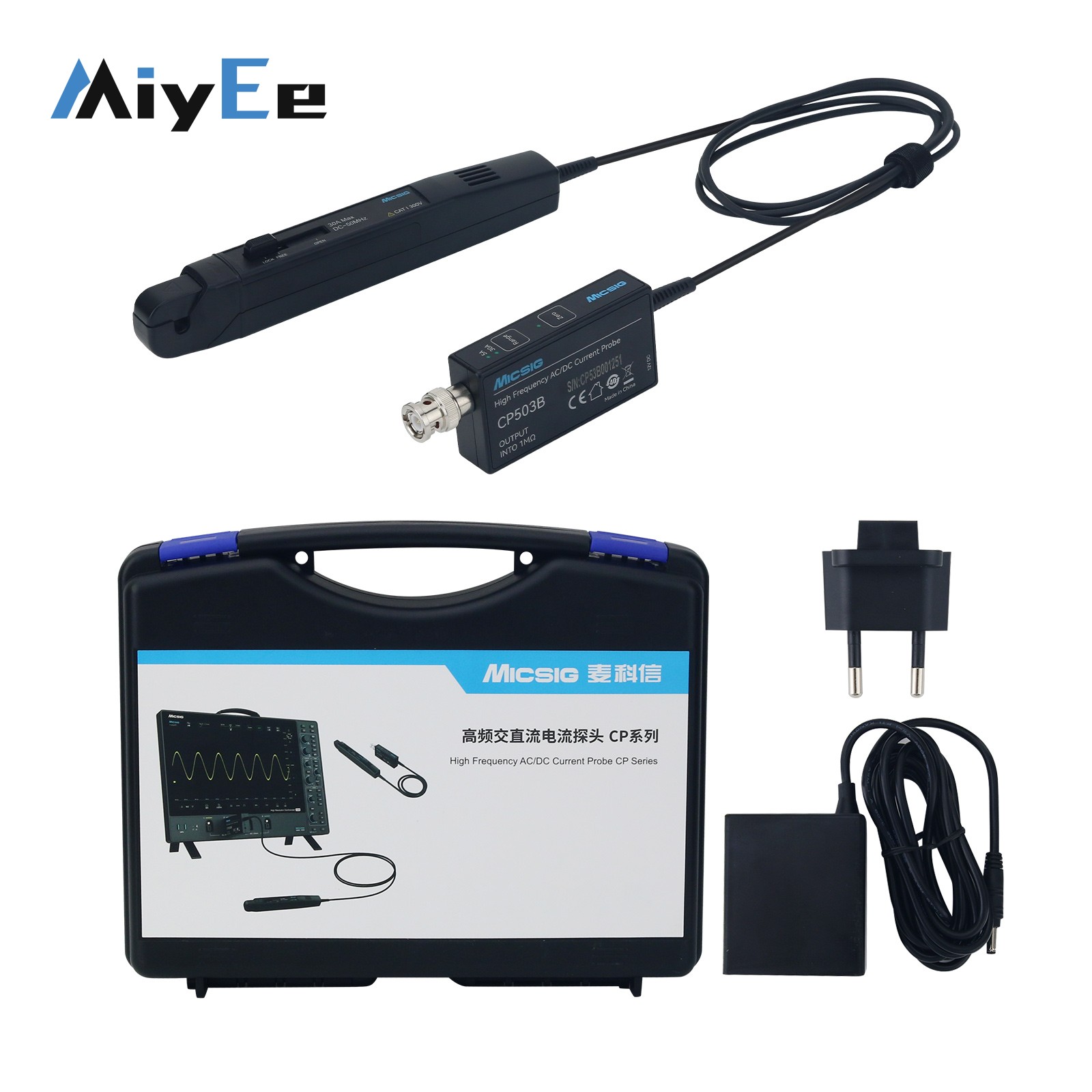 Micsig CP503B 50MHz 5A/30A ثنا - مراجعة Current Probe Ac Dc 50Mhz Oscilloscope وسعره