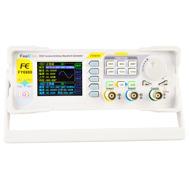 KKmoon FY6900-60M وظيفة إشارة  - مراجعة Dual Channel Arbitrary Waveform Function Generator 60Mhz وسعره