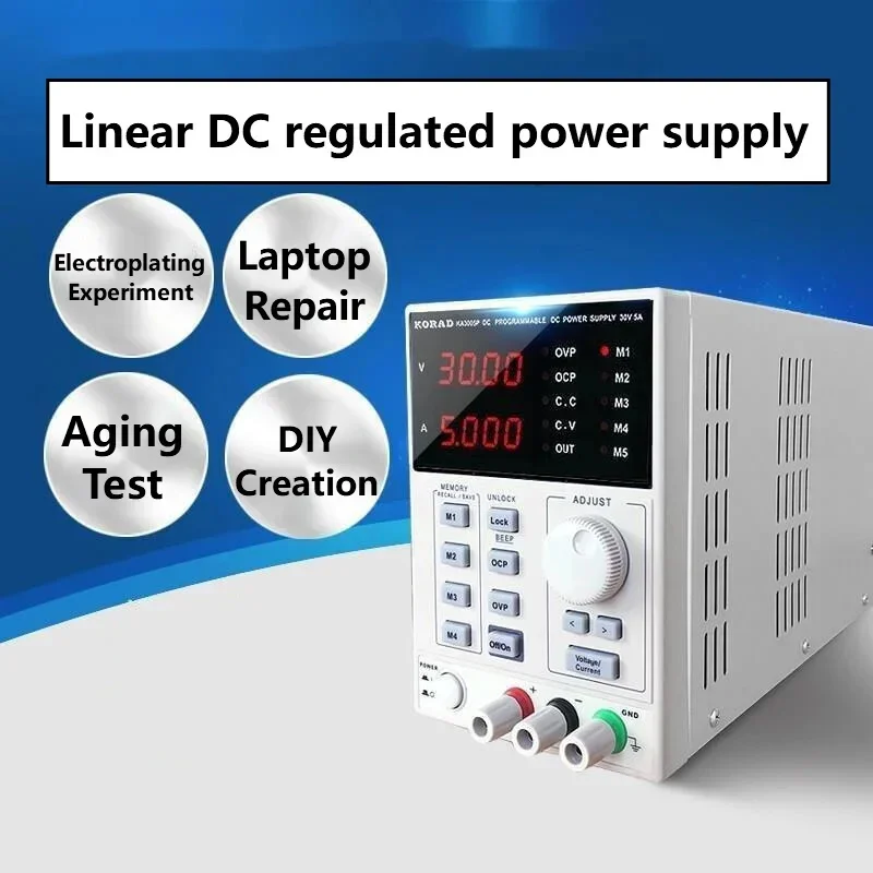 مزود طاقة تيار مستمر خطي منظم  - مراجعة Programmable Linear Dc Power Supply 30V 10A وسعره
