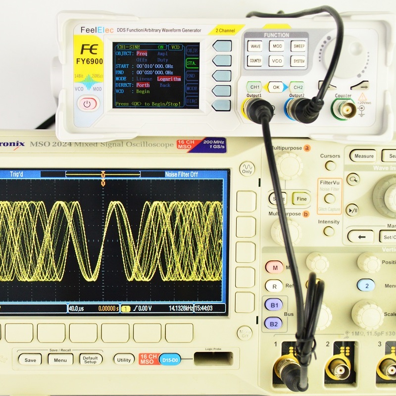 Feelelec FY6900 0-60 ميجا هرتز - مراجعة Dual Channel Arbitrary Waveform Function Generator 60Mhz وسعره