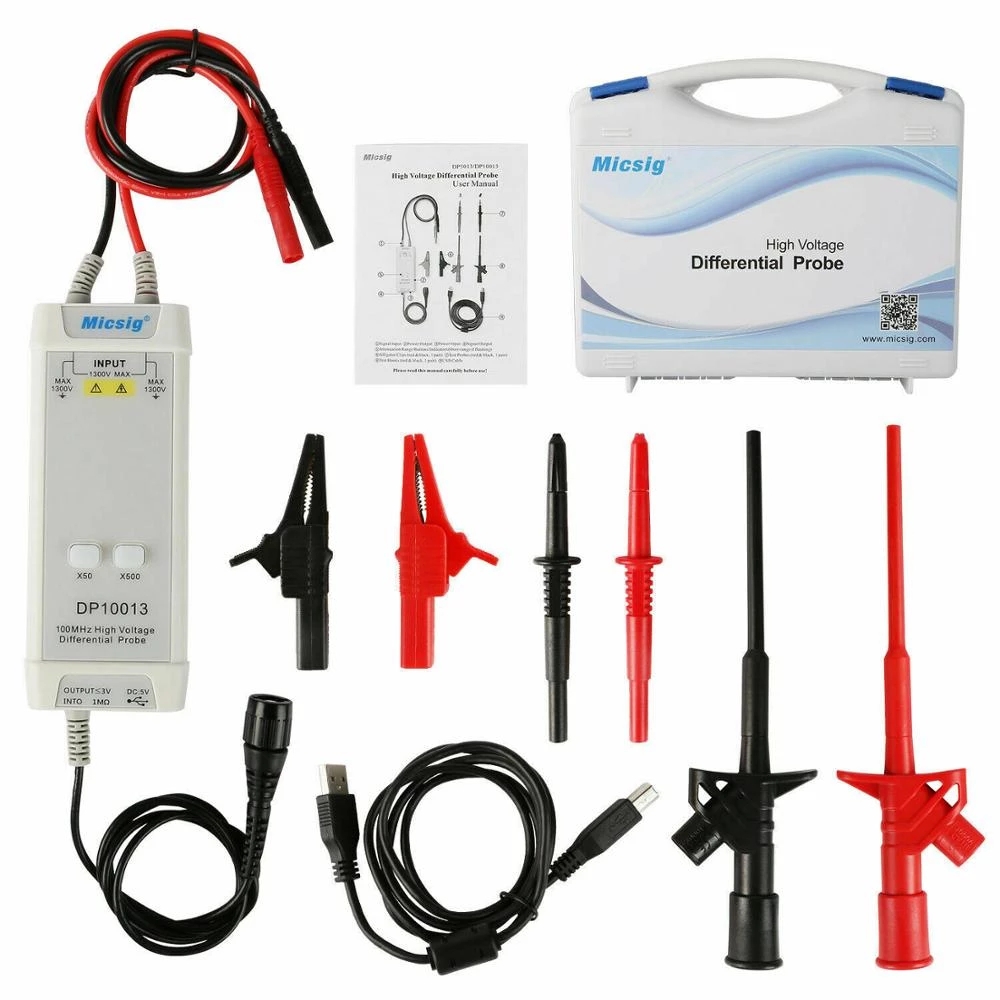 2025Micsig راسم الذبذبات 1300  - مراجعة High Voltage Differential Probe 100Mhz 1300V وسعره
