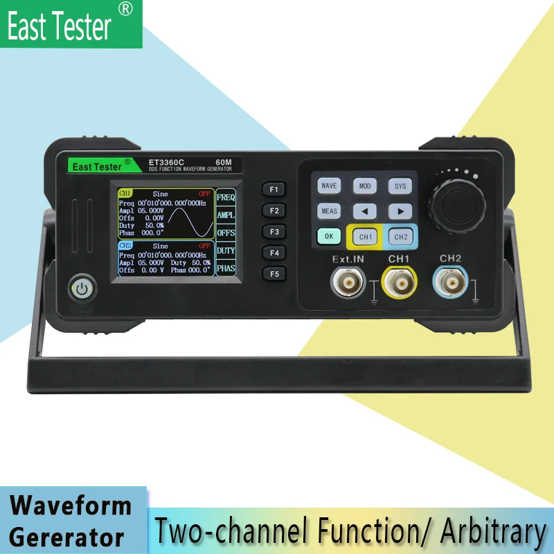 جهاز اختبار الشرق ET33C 20 ميج - مراجعة Dual Channel Arbitrary Waveform Function Generator 60Mhz وسعره
