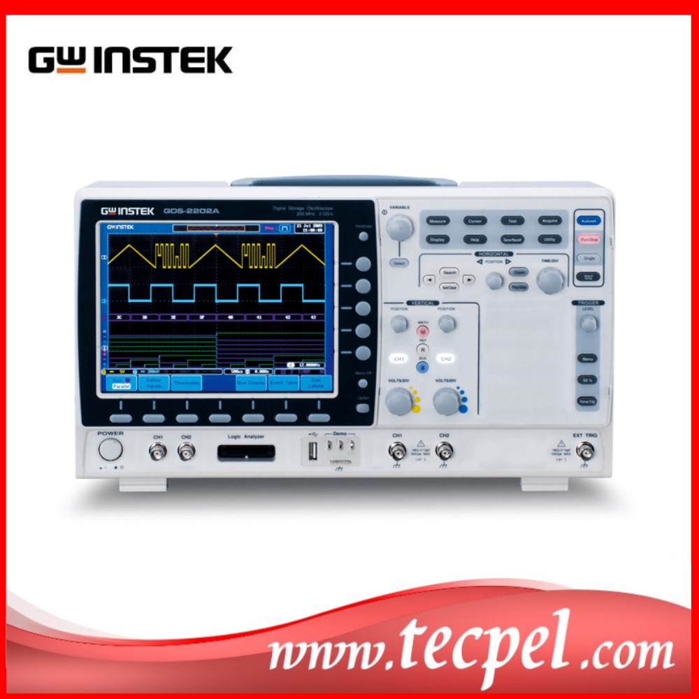 جهاز راسم ذبذبات رقمي ملون GWI - مراجعة Digital Storage Oscilloscope 4 Channel 100Mhz وسعره