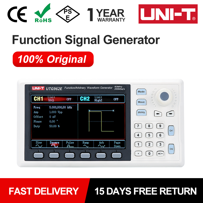 UNI-T UTG932E UTG962E وظيفة مو - مراجعة Dual Channel Arbitrary Waveform Function Generator 60Mhz وسعره