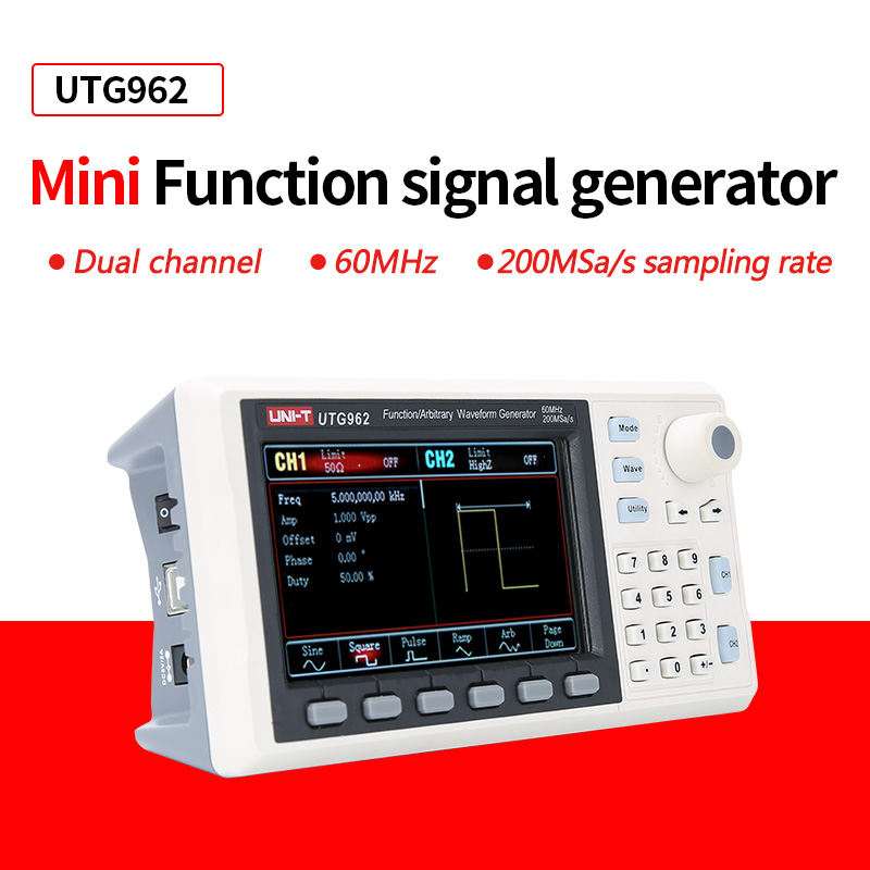 UNI-T UTG932E UTG962E وظيفة مو - مراجعة Dual Channel Arbitrary Waveform Function Generator 60Mhz وسعره