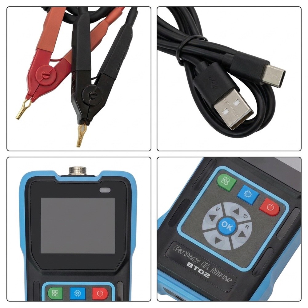 BT02 جهاز اختبار المقاومة الدا - مراجعة Battery Internal Resistance Tester Four Wire وسعره