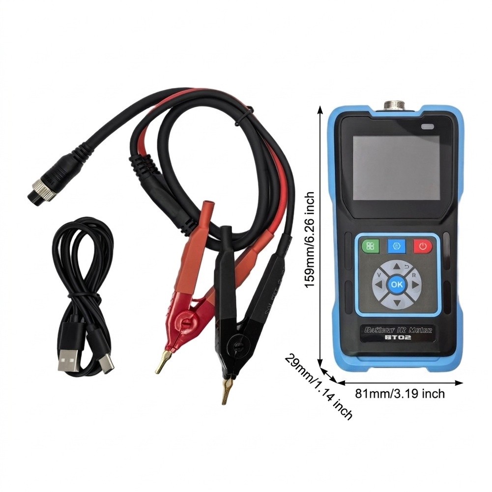 جهاز BT02 لقياس مقاومة البطاري - مراجعة Battery Internal Resistance Tester Four Wire وسعره