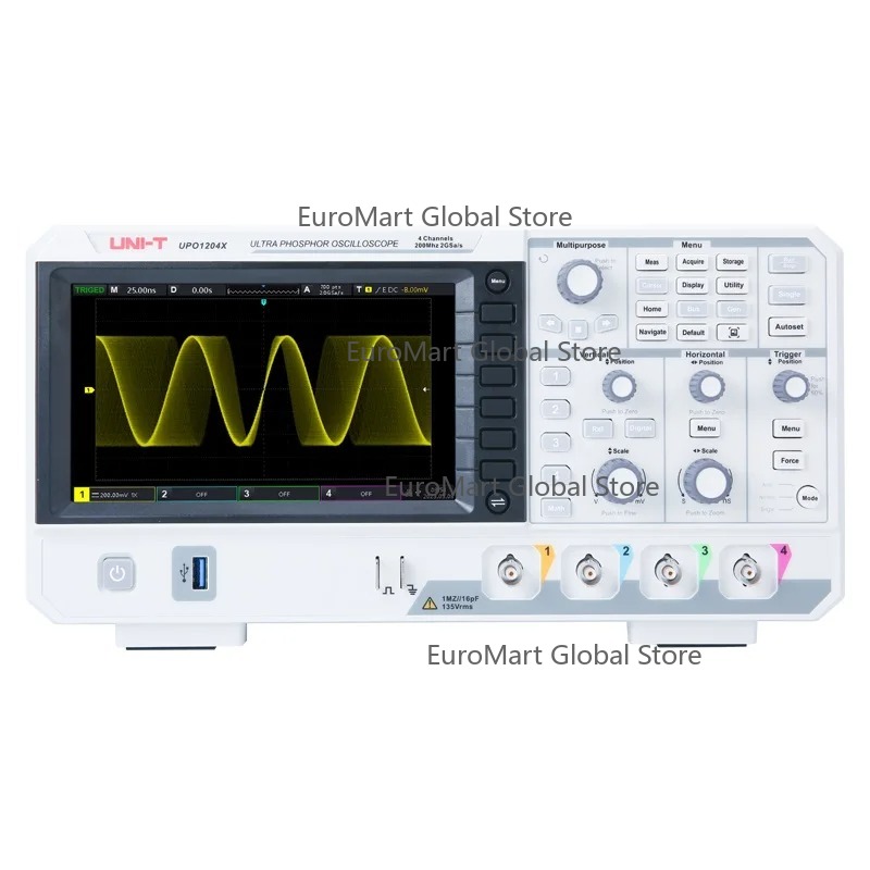 جهاز راسم ذبذبات رقمي UPO1104X - مراجعة Digital Storage Oscilloscope 4 Channel 100Mhz وسعره