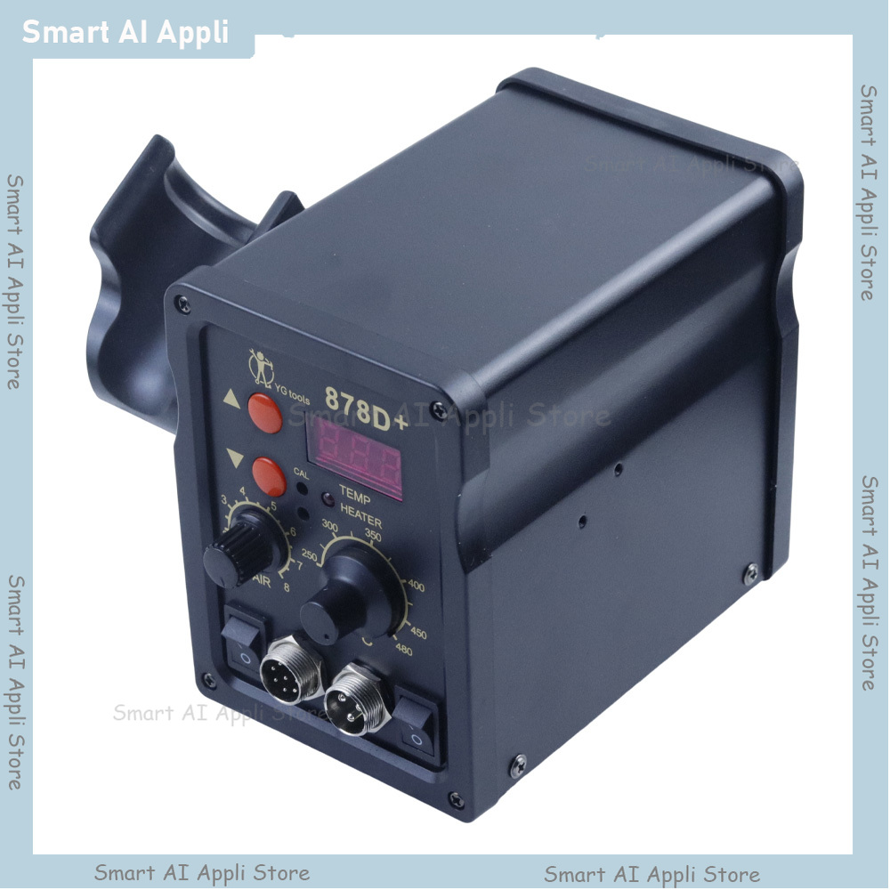 محطة لحام 2 في 1 مع شاشة LCD ر - مراجعة Smd Rework Station Hot Air Soldering 2 In 1 وسعره