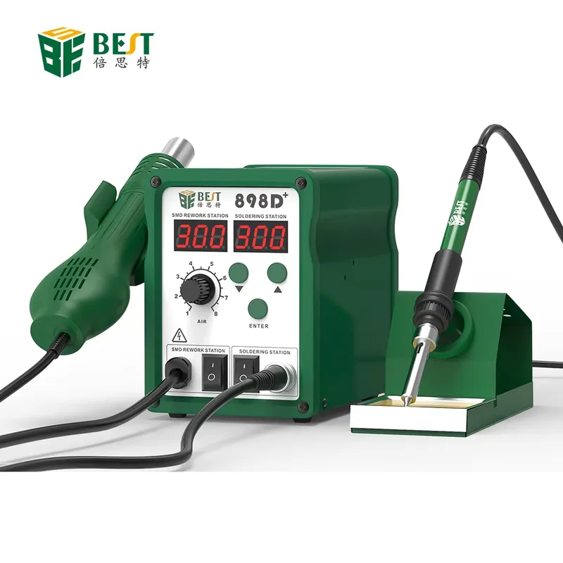 محطة لحام رقمية BST-898d+ جديد - مراجعة Smd Rework Station Hot Air Soldering 2 In 1 وسعره